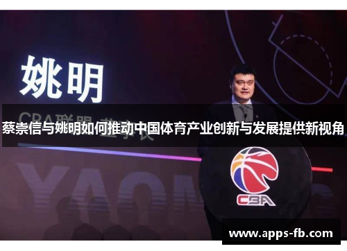 蔡崇信与姚明如何推动中国体育产业创新与发展提供新视角